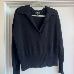Cashmere Banana Republic Black V-Neck Sweater